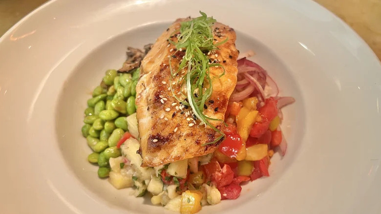 The Cheesecake Factory signature dishes Teriyaki Salmon
Cajun Salmon
Grilled Branzino